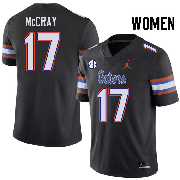 Women #17 LJ McCray Florida Gators College Football Jerseys Stitched-Black